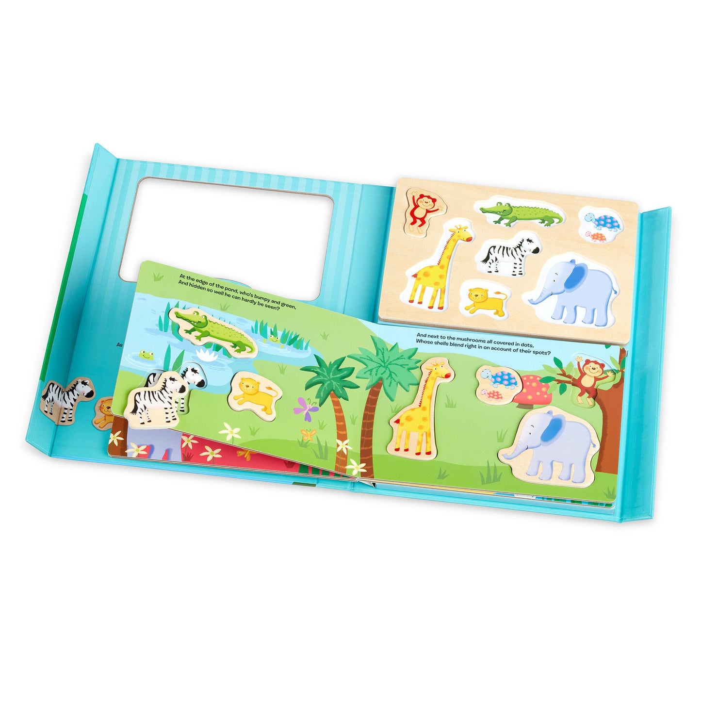 Melissa & Doug Book & Puzzle Play Set: In the Jungle