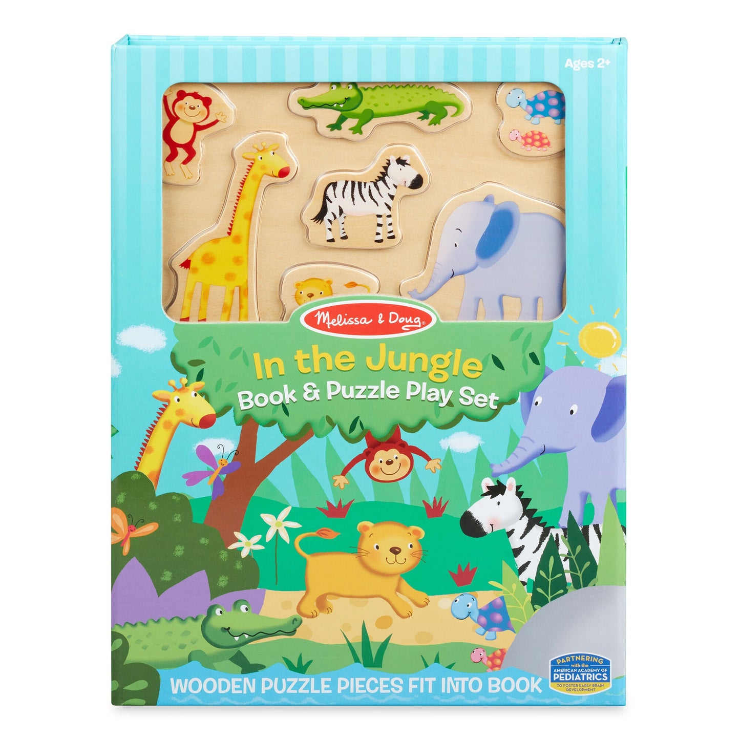 Melissa & Doug Book & Puzzle Play Set: In the Jungle