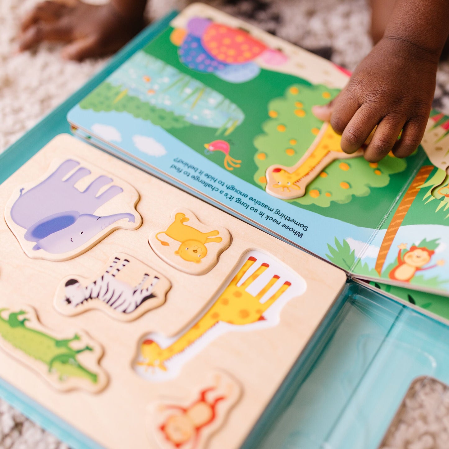 Melissa & Doug Book & Puzzle Play Set: In the Jungle