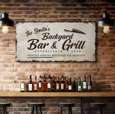 Arka Bahçe Bar ve Izgara Tabelası XVI