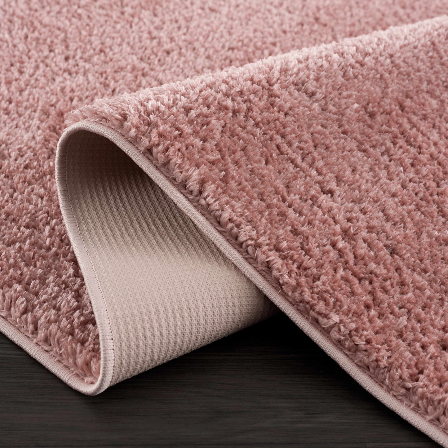 Judy Pink Plush Washable Area Rug - Clearance