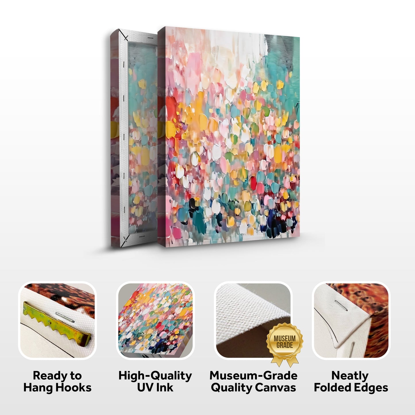 Wild Bloom Abstract Impasto Wall Art