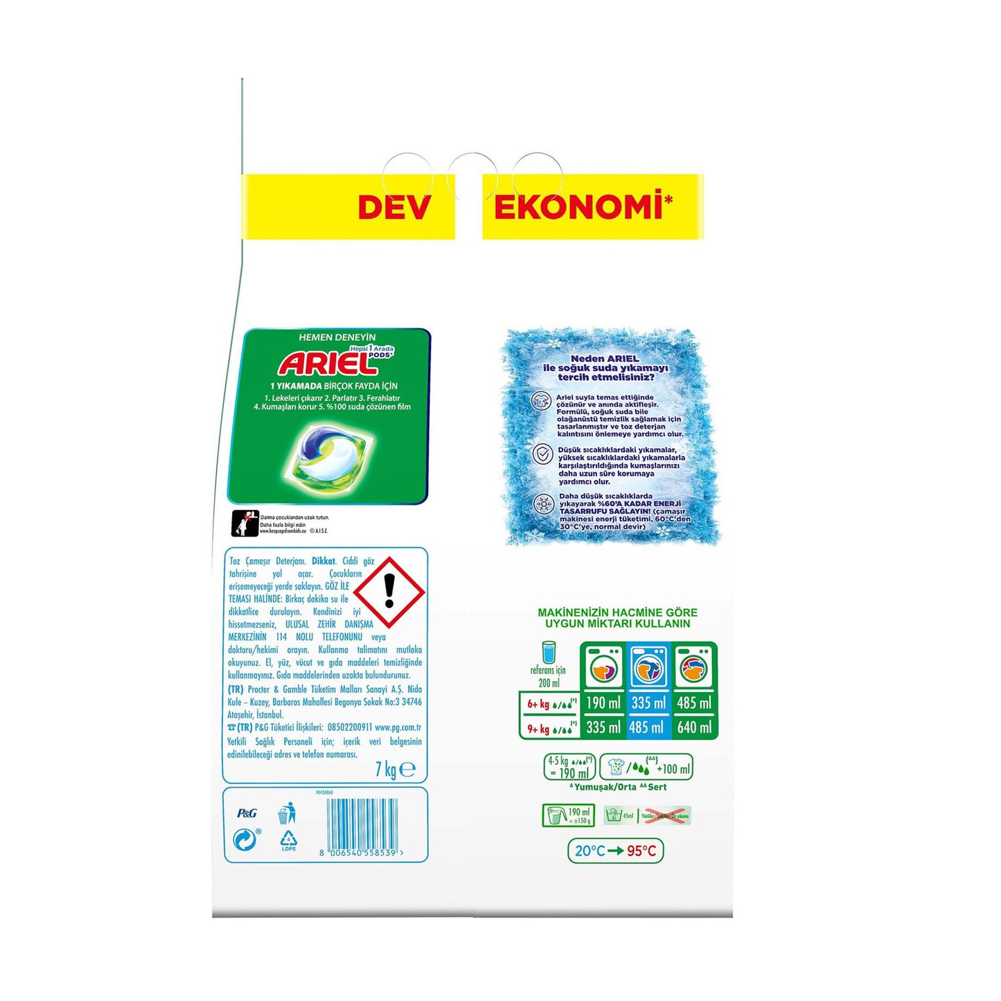Ariel White Detergent 7Kg