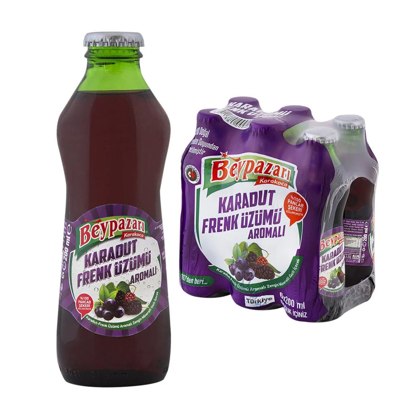 Beypazari Black Mulberry Mineral Water 6*200Ml