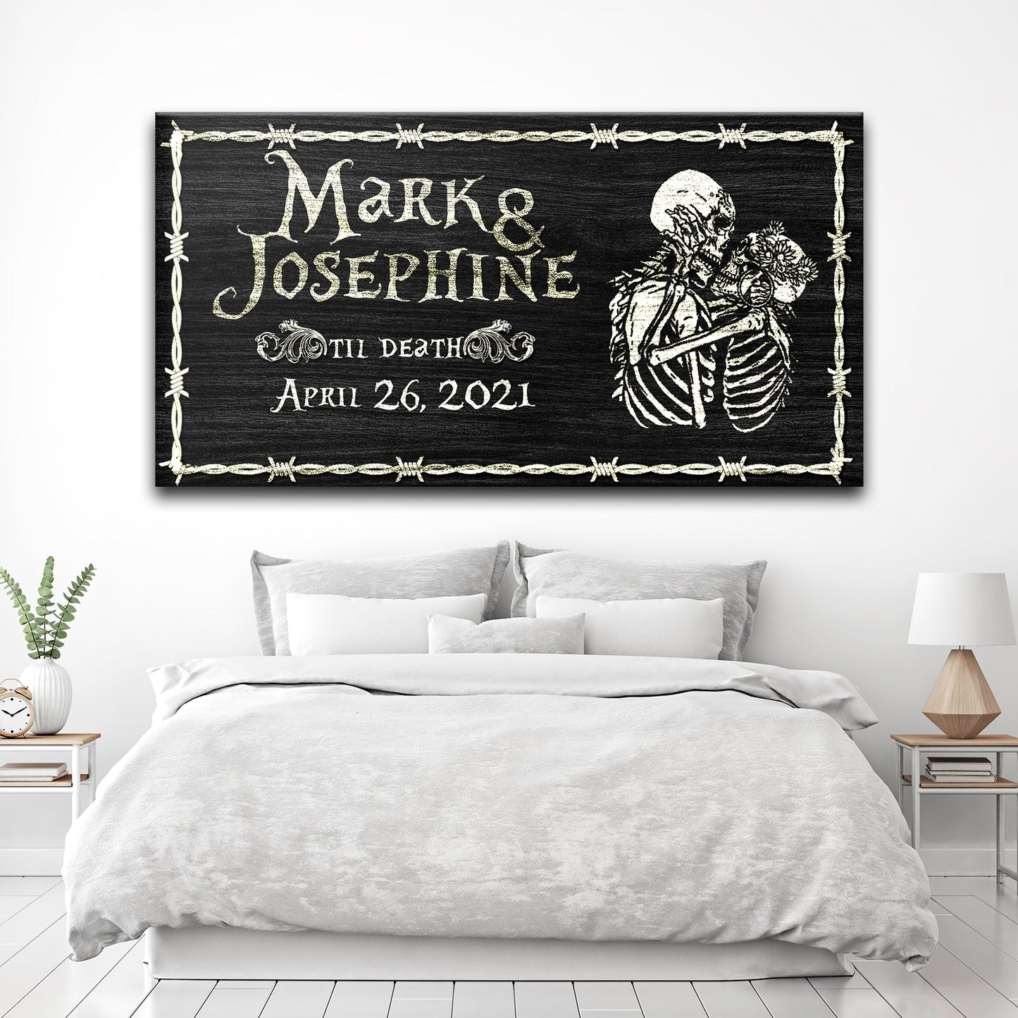 Till Death Do Us Part Skeleton Couple Sign