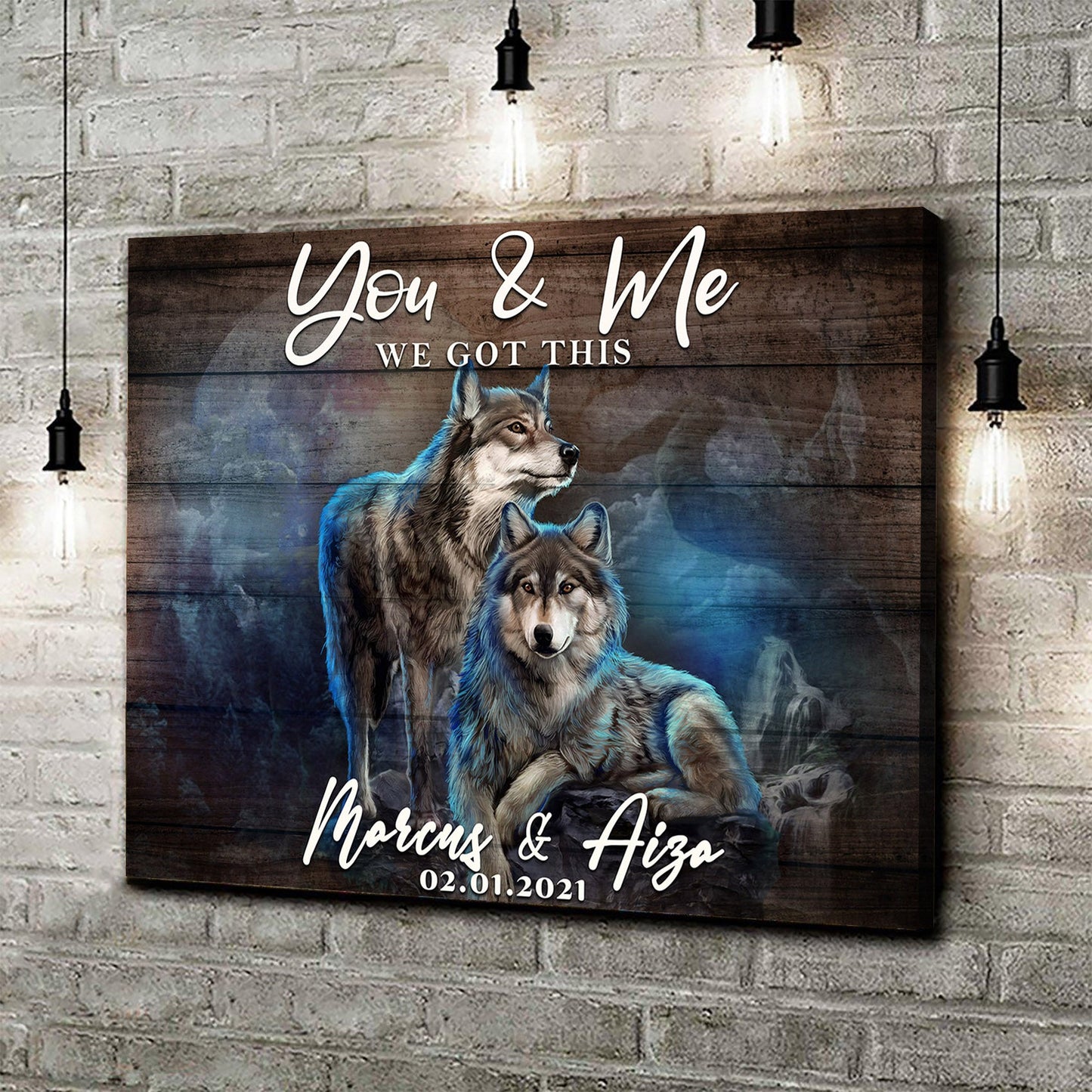 We Got This Couple Wolves Sign II