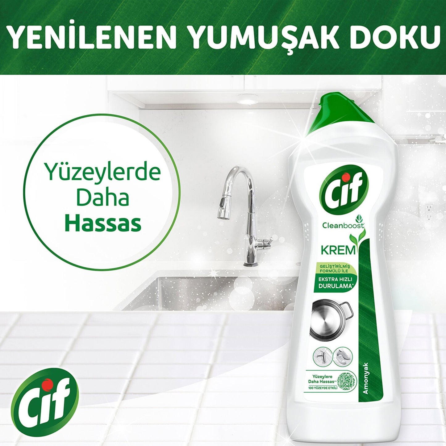 Cif Cream Cleaning With Ammonia 750G