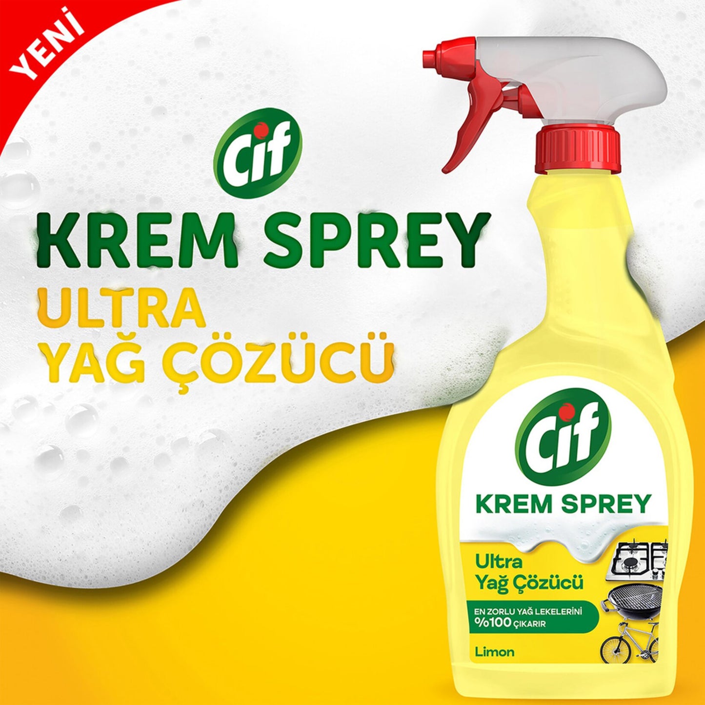 Cif Cream Spray Lemon 750Ml