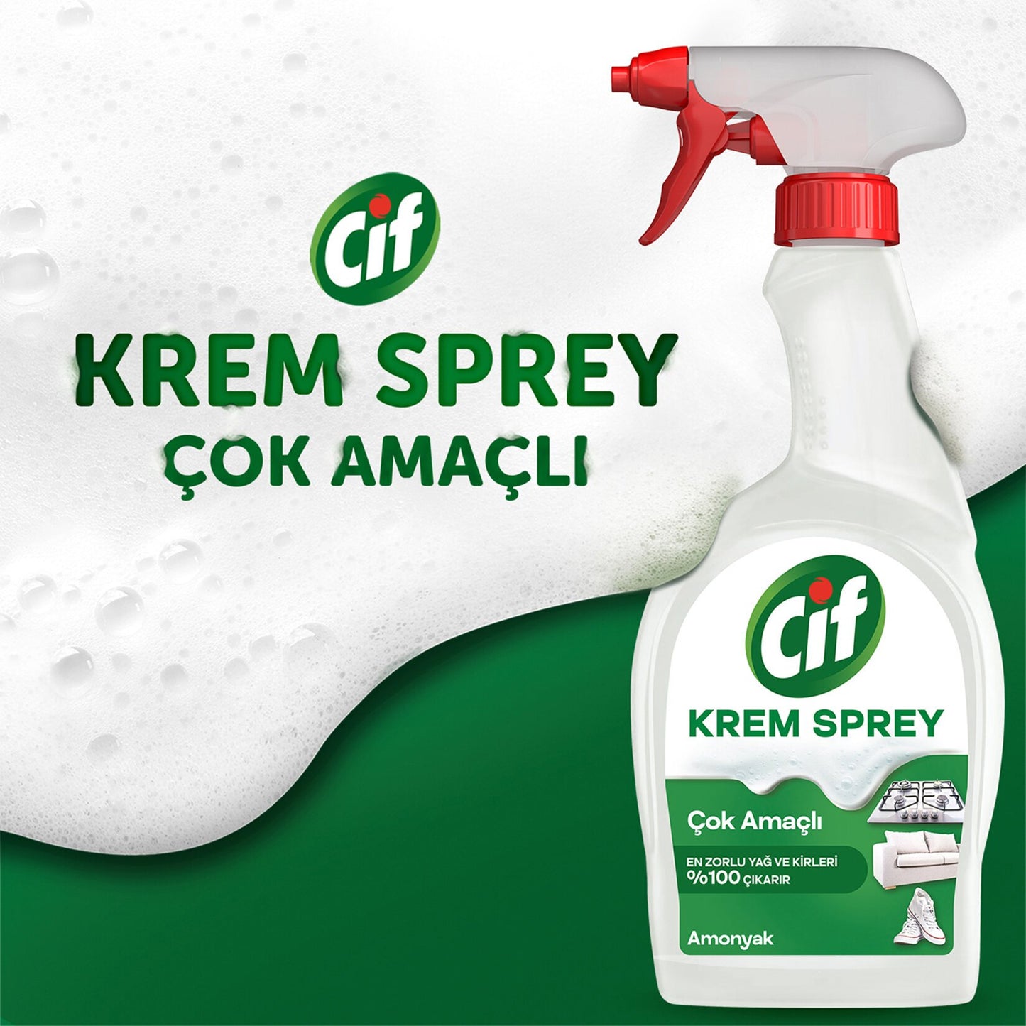Cif Cream Spray With Ammonia 750Ml