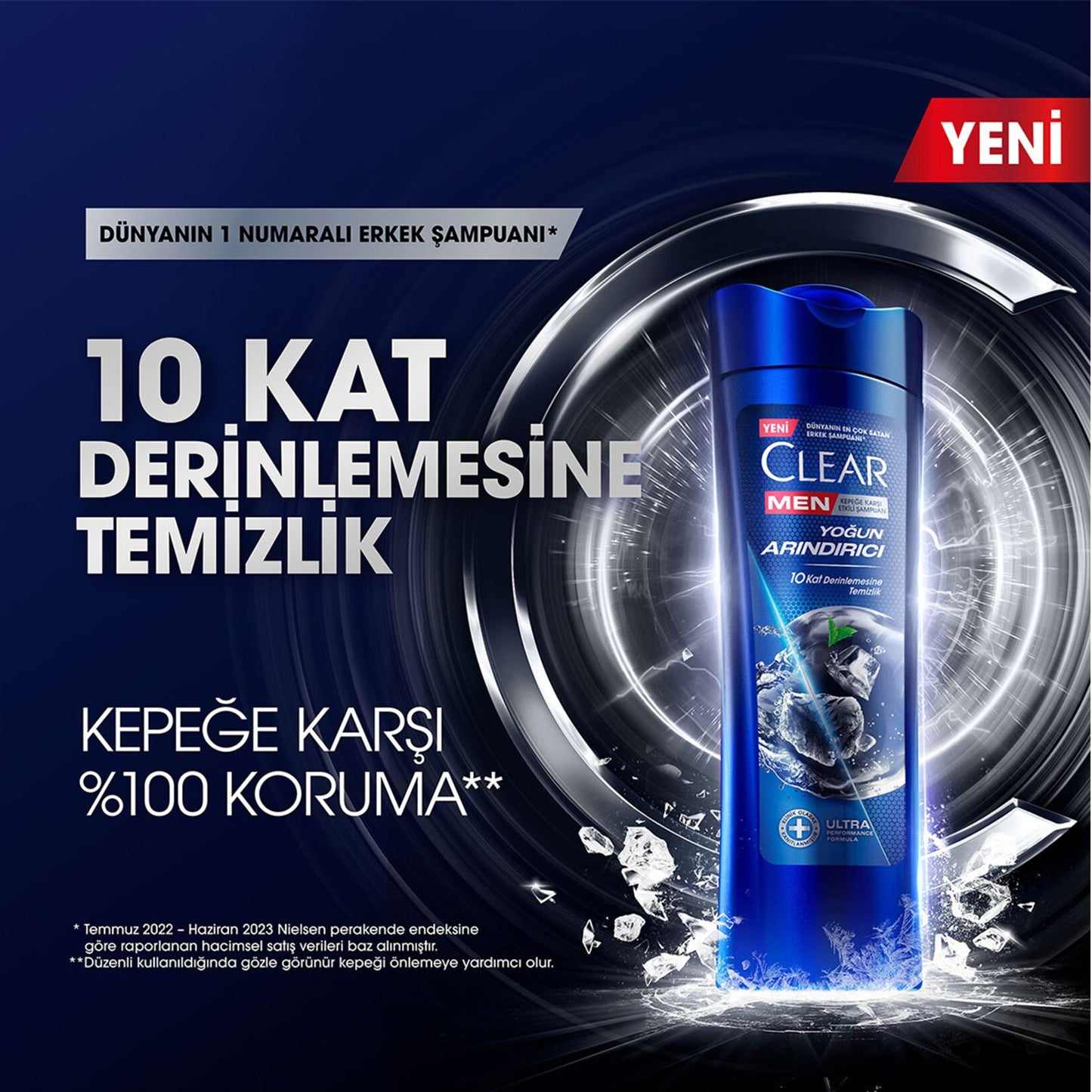Clear Shampoo Intense Men 350Ml