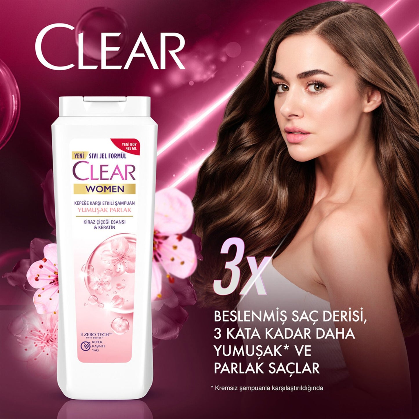 Clear Women Cherry Shampoo 350Ml