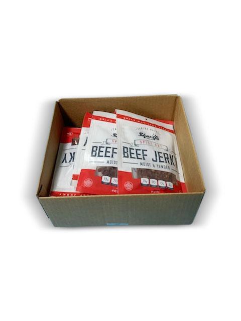 SHARIFA HALAL BEEF JERKY, SPICY HOT, (1 CASE) (12-2.85 OZ. BAGS) – GREAT EVERYDAY HALAL JERKY BEEF MEAT SNACK, 100 % REAL ZABIHA HALAL BEEF, 13G OF PROTEIN, 70 CALORIES, 0G TRANS FAT, & 2G OF CARBOHYDRATES
