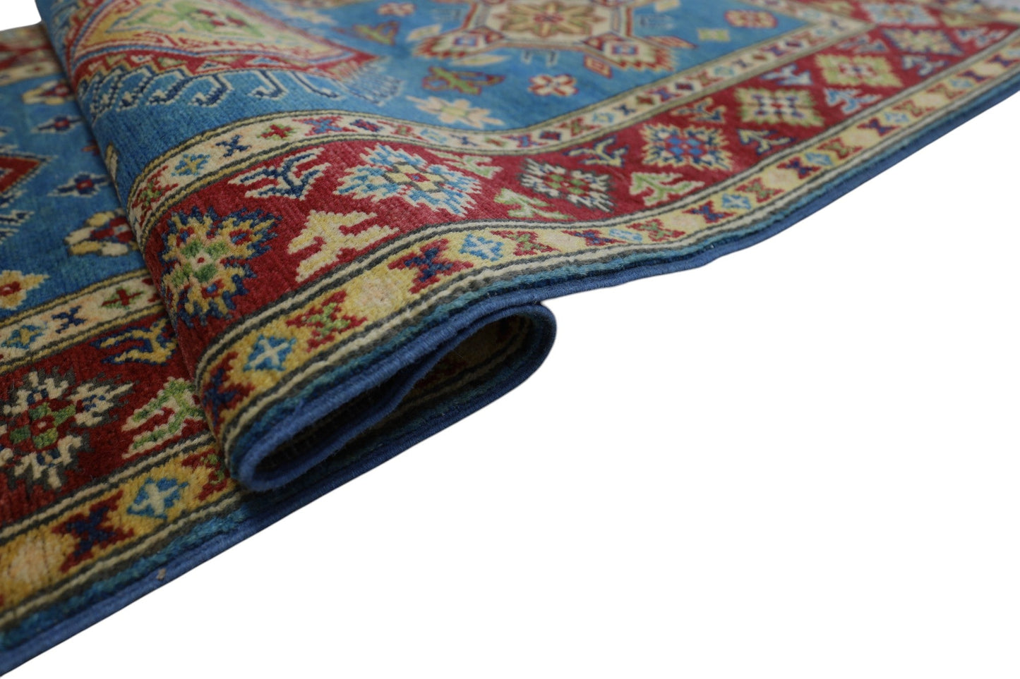 Hand-Knotted Afghani Kazak Wool Rug – 2’9″ x 9’9″