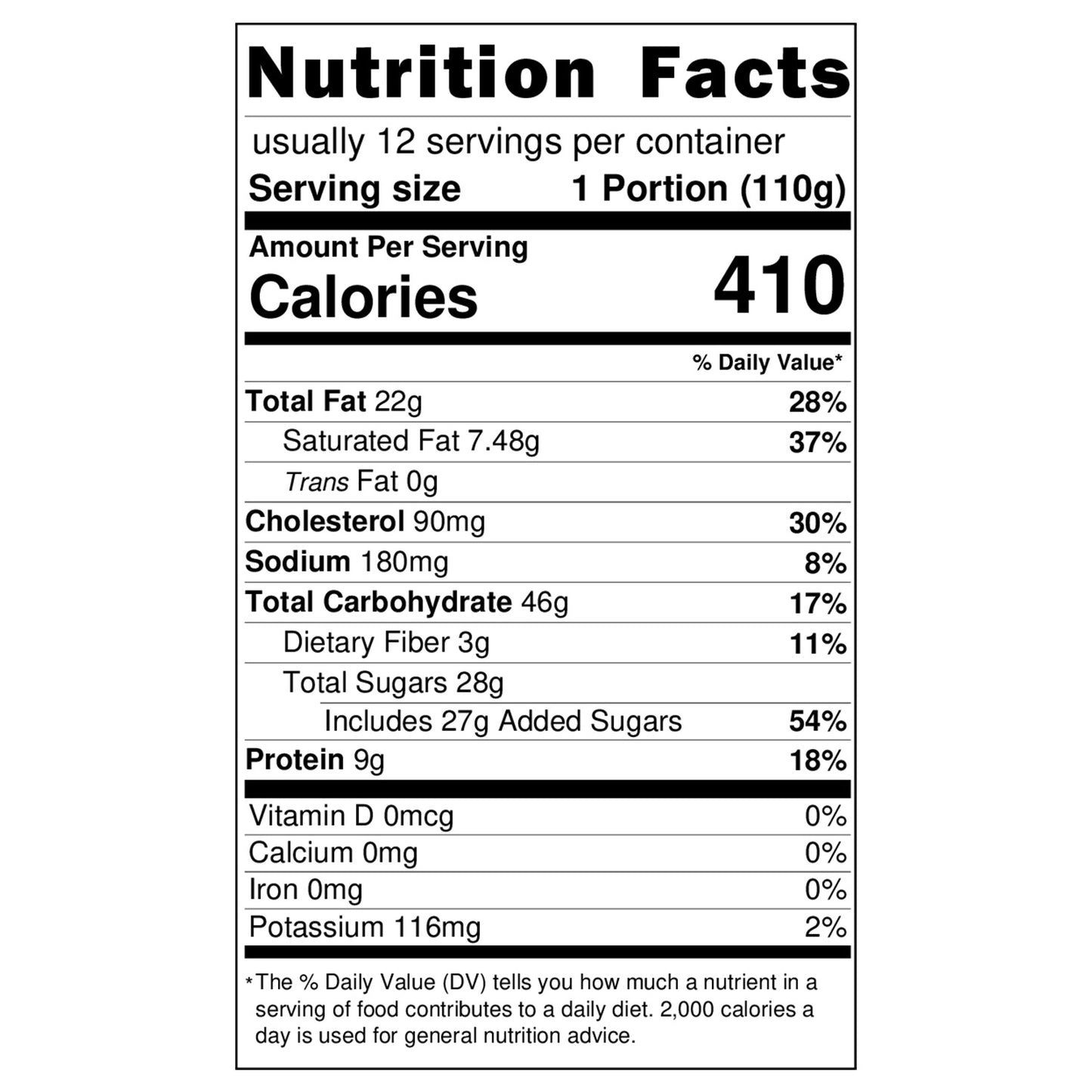 Moda Cake, Peanut Party, Pre-Sliced (9"), 12pcs x 110g = 2.9lbs (1320g)