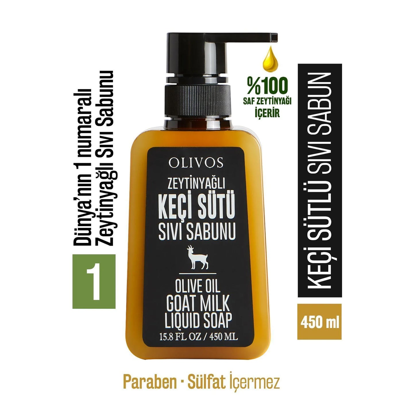 Olivos Goat Milk Liquid Soap 450M