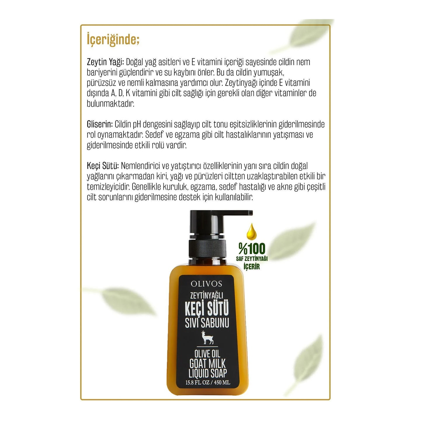 Olivos Goat Milk Liquid Soap 450M