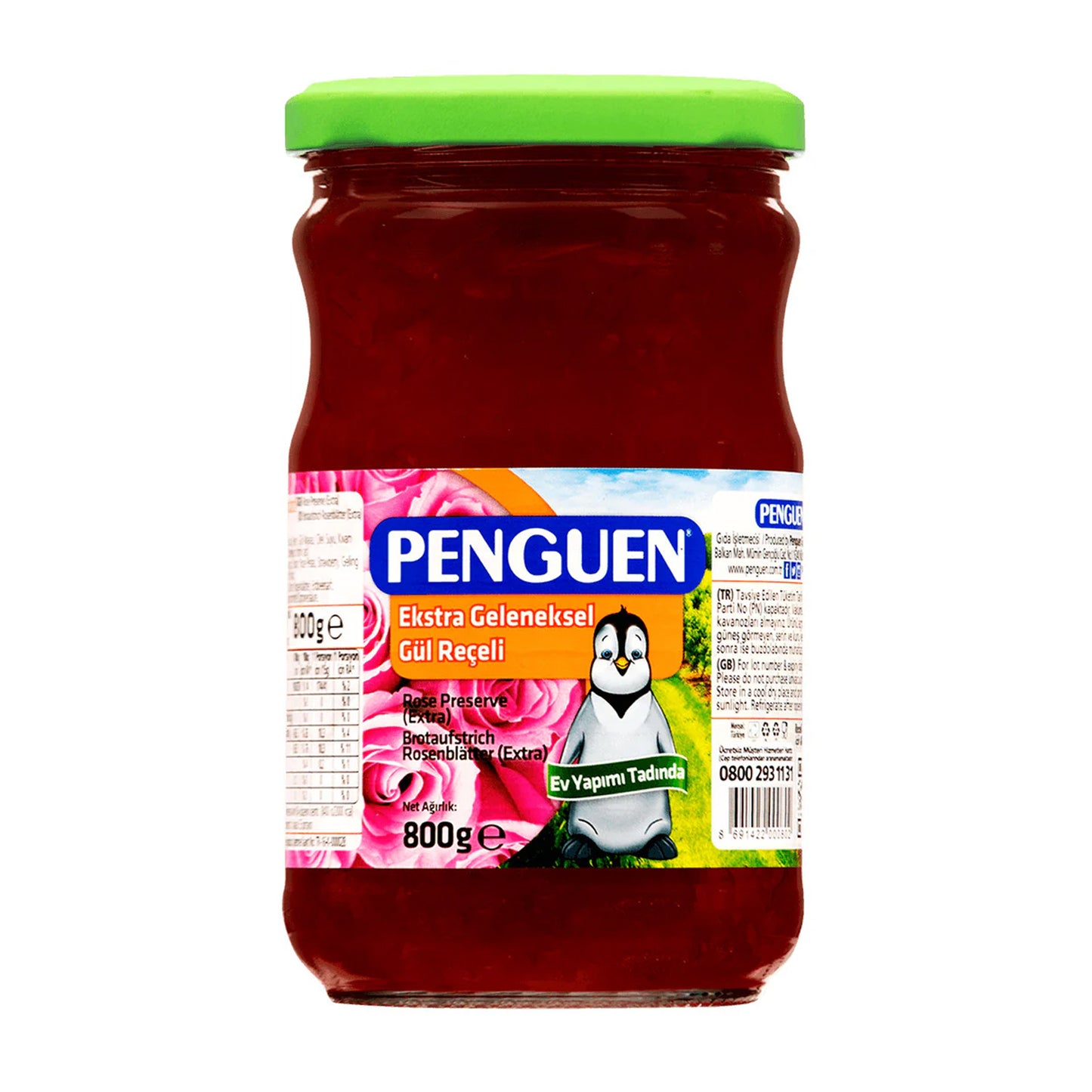 Penguen Gül Reçeli Koru 800G