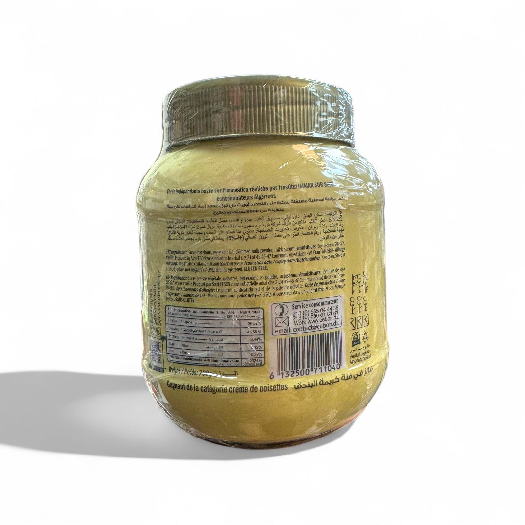 Cebon El Mordjene Creamy Hazelnut Chocolate Spread 700 Gr - Indulgent & Rich Flavor