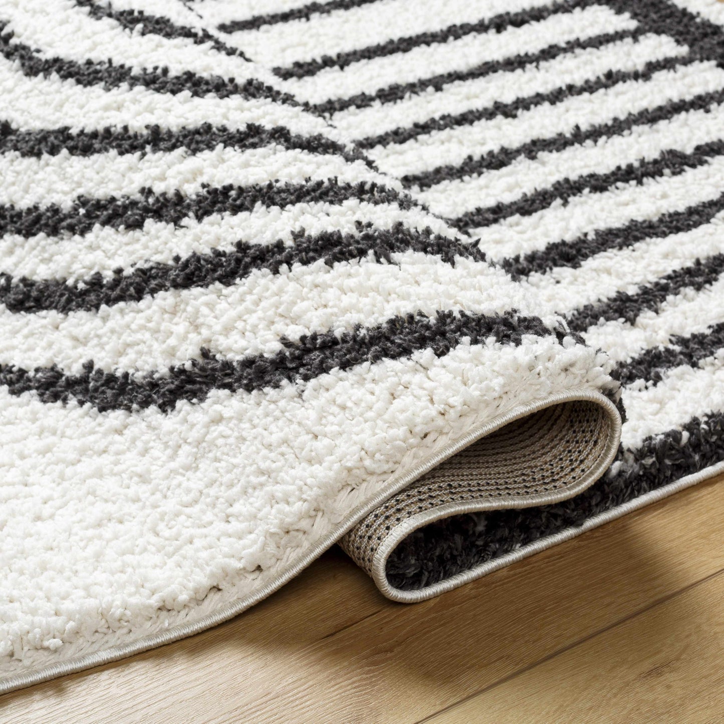 Bauer Plush Black Rainbow Rug - Clearance