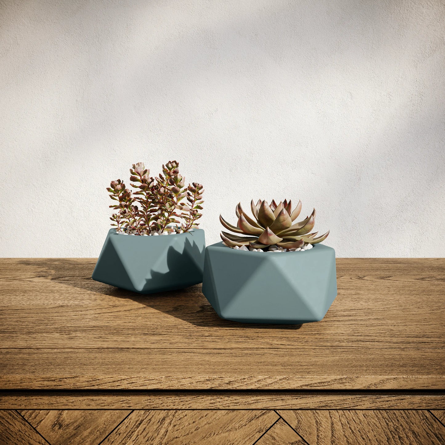 Concrete Mini Tilt Tabletop Planters (Set of 2)