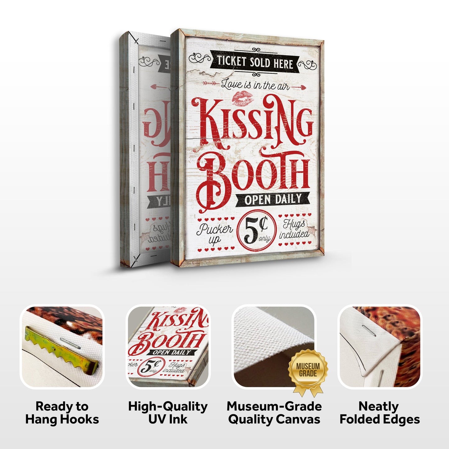 Valentines Day Kissing Booth Sign III