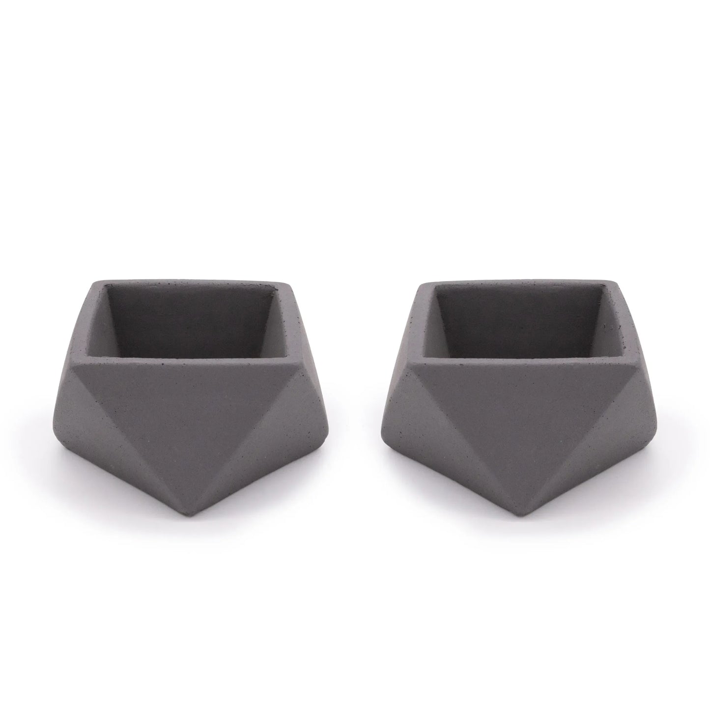 Concrete Mini Wedge Tabletop Planters (Set of 2)