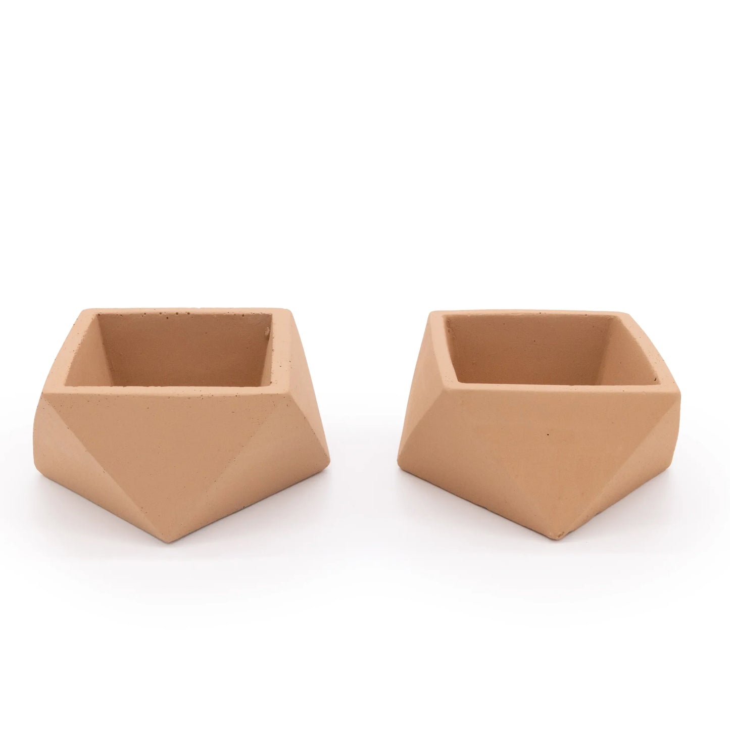 Concrete Mini Wedge Tabletop Planters (Set of 2)