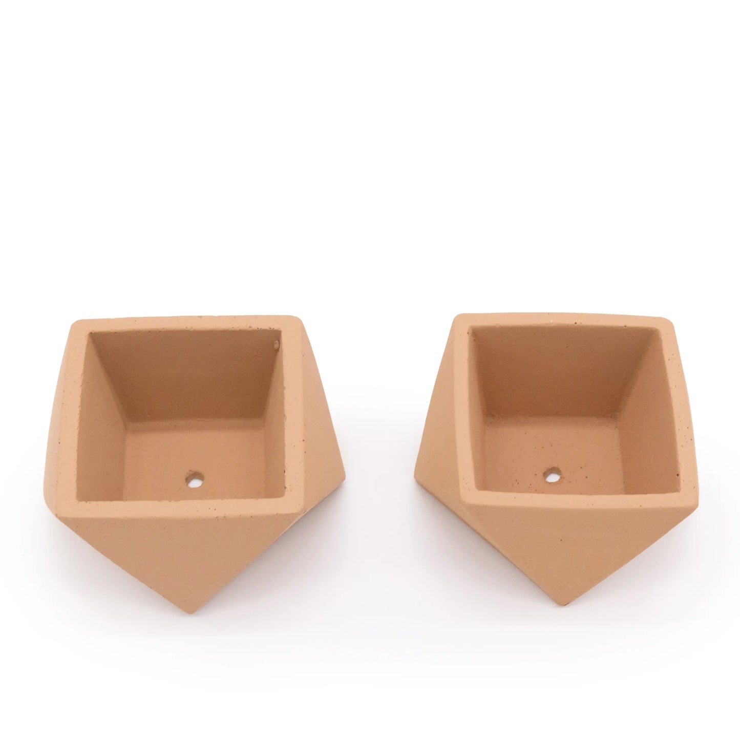 Concrete Mini Wedge Tabletop Planters (Set of 2)