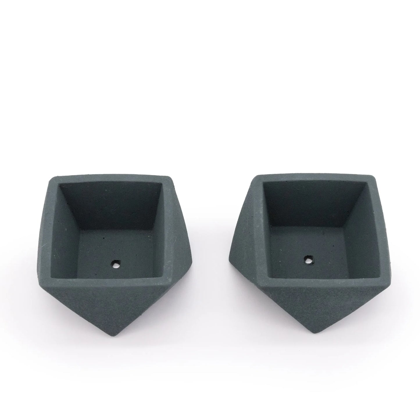 Concrete Mini Wedge Tabletop Planters (Set of 2)