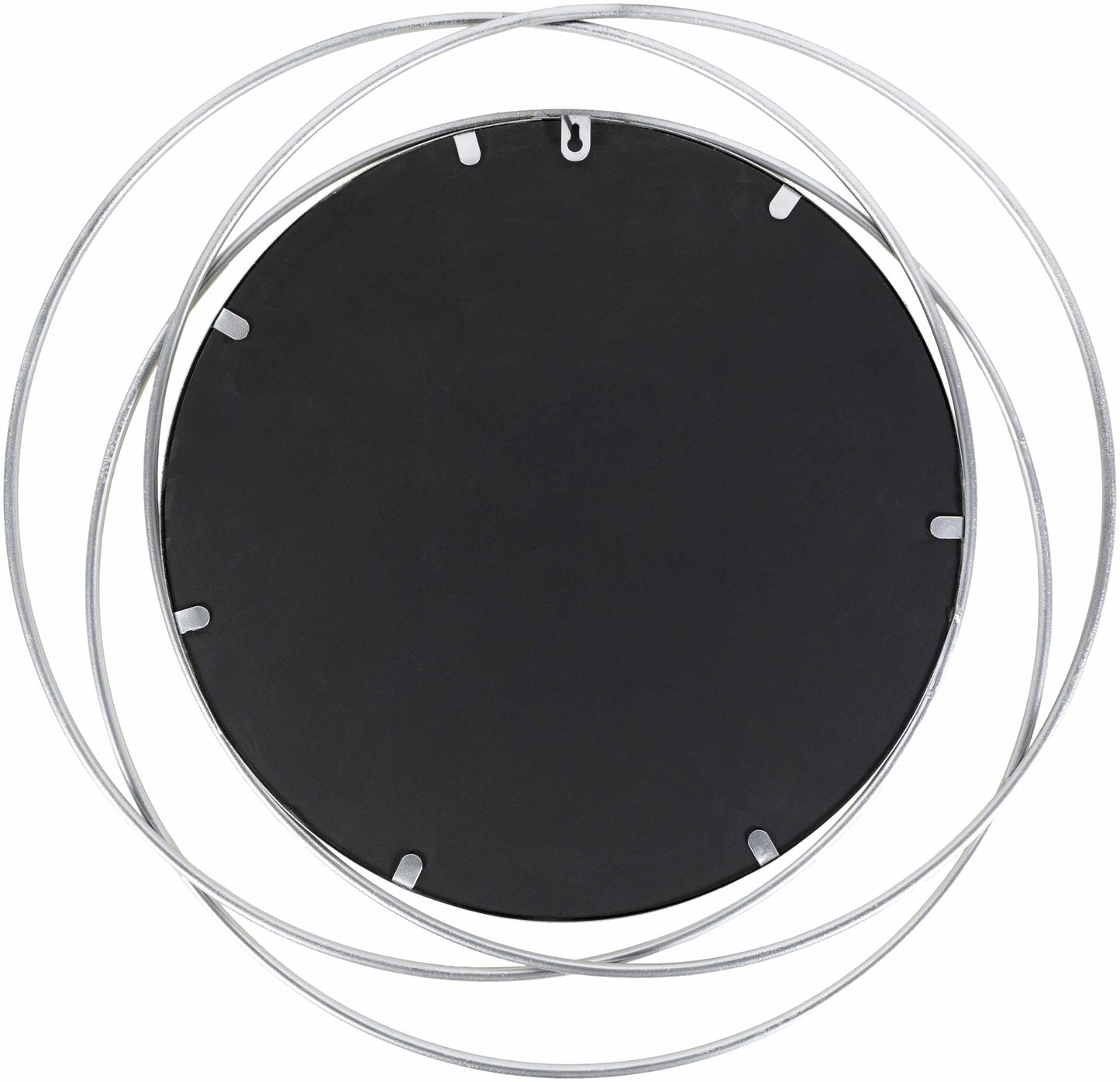 Basay Round Silver Gray Mirror