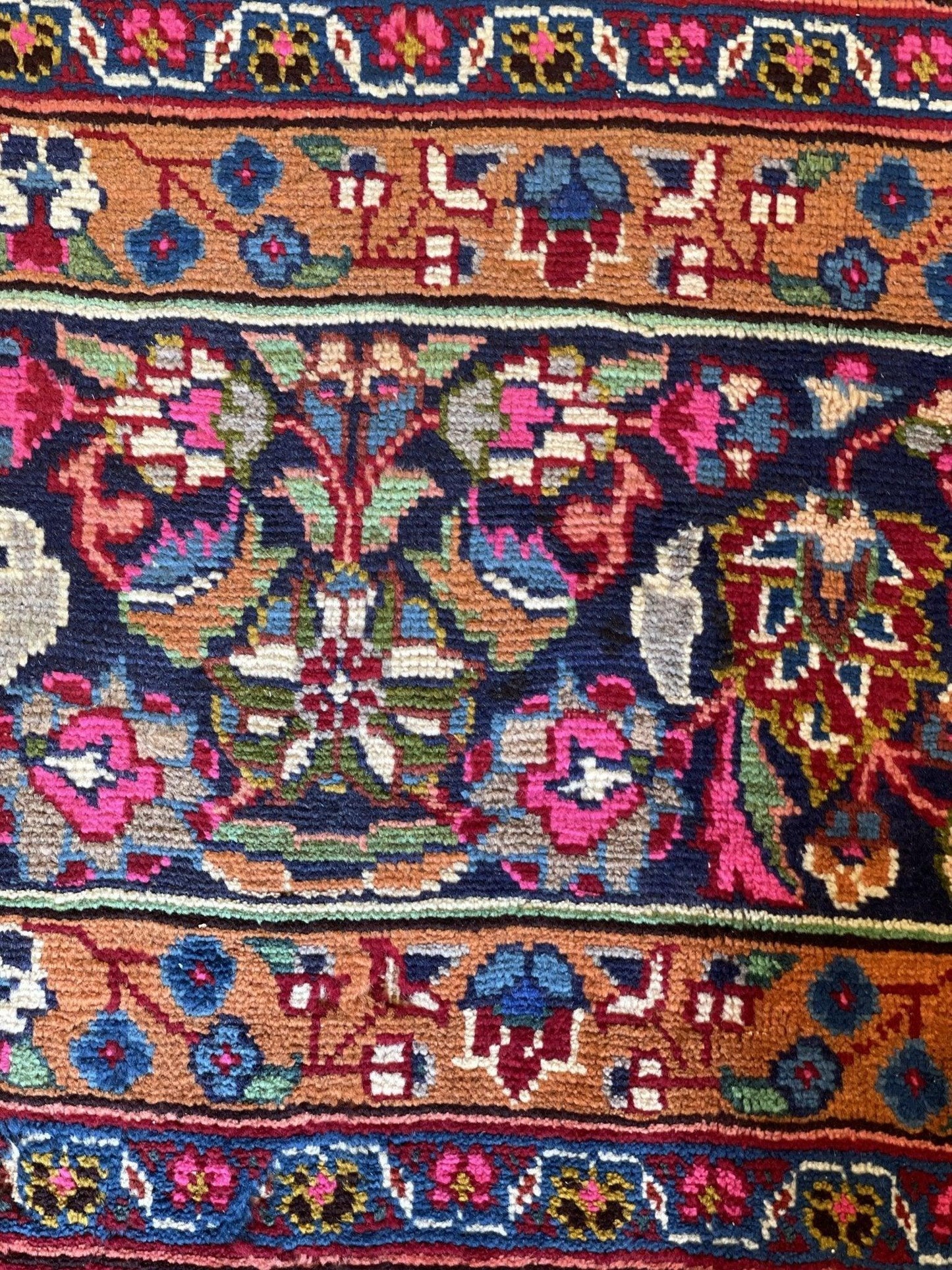 Elegant Mint Vintage 1960's Hand Knotted Veggie Dye Khorasan Area Rug 9’7” x 12’9”