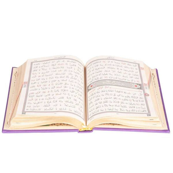 Hafız Boy Termo Deri Kuran-ı Kerim (Mor, Mühürlü)