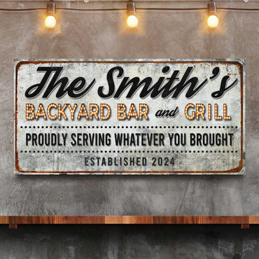 Arka Bahçe Bar ve Izgara Tabelası XX