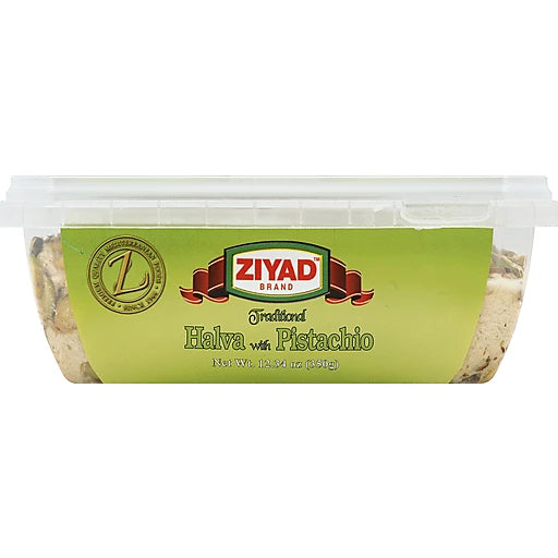 Ziyad Pistachio Halva - 1.54 Lb Delicious Sesame Dessert with Crispy Texture