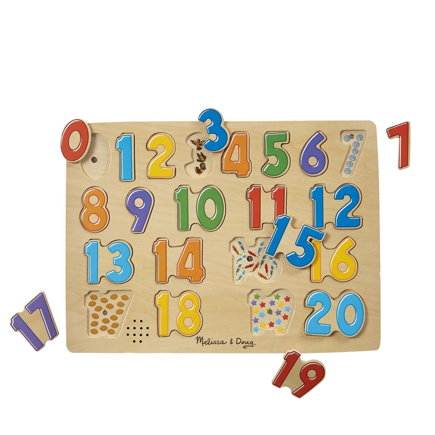 Melissa & Doug Numbers Sound Puzzle - 21 Pieces