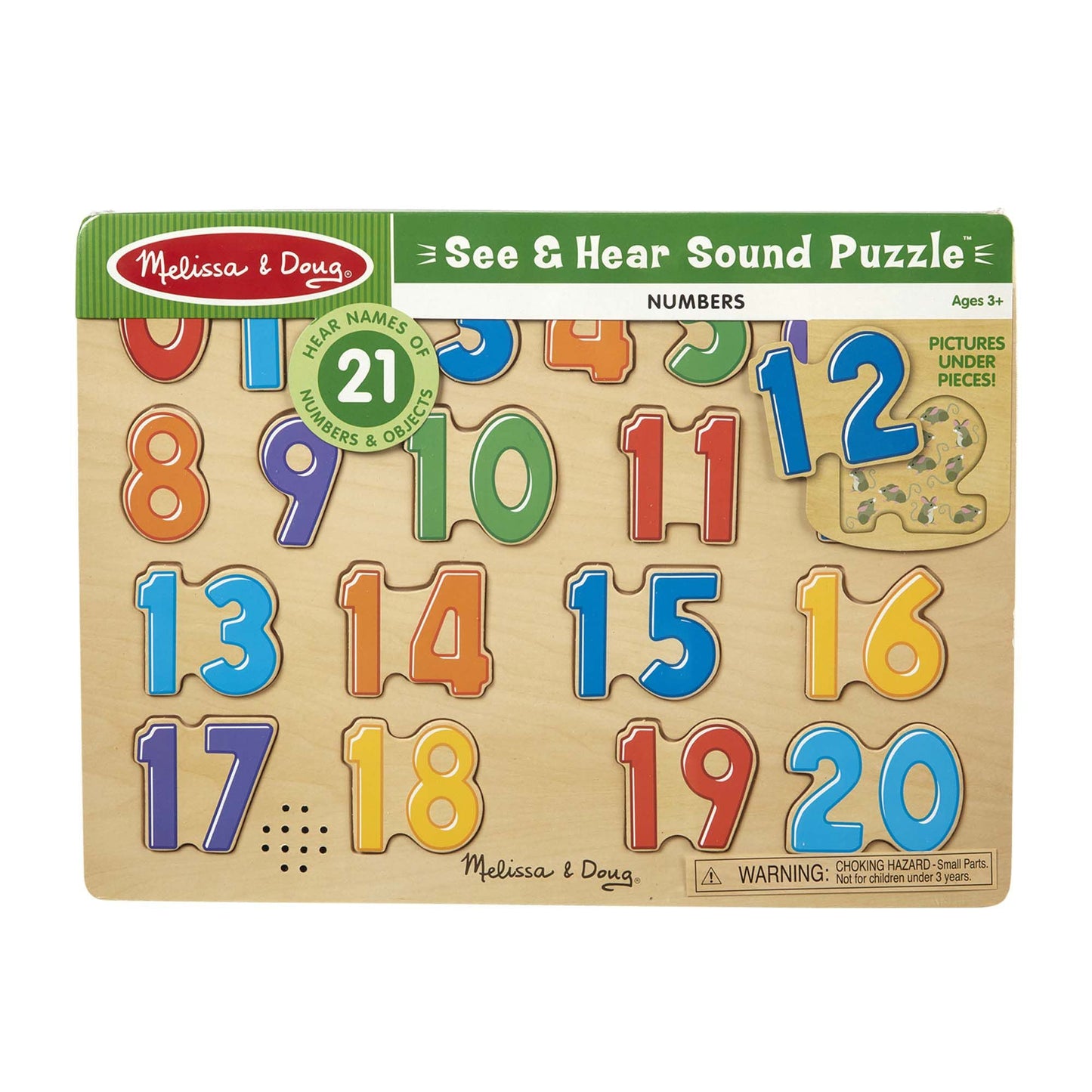 Melissa & Doug Numbers Sound Puzzle - 21 Pieces