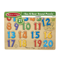 Melissa & Doug Numbers Sound Puzzle - 21 Pieces
