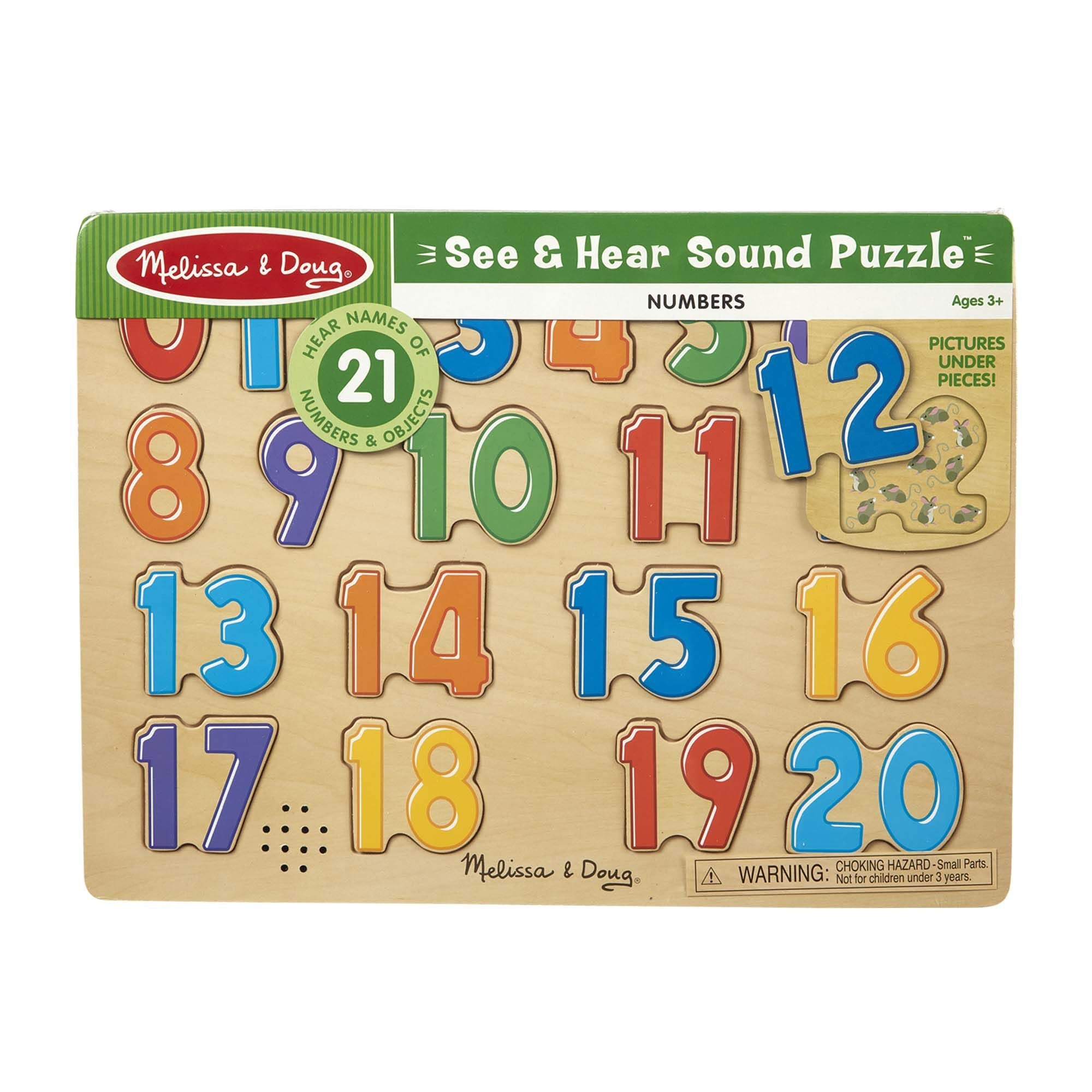 Melissa & Doug Numbers Sound Puzzle - 21 Pieces