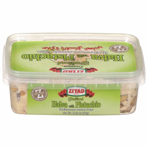 Ziyad Pistachio Halva - 1.54 Lb Delicious Sesame Dessert with Crispy Texture