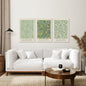 3 Piece William Morris Wall Art Set. Greenery Exhibition Style