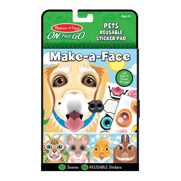 Make-a-Face Pets Reusable Sticker Pad