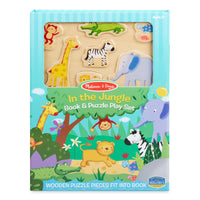Melissa & Doug Book & Puzzle Play Set: In the Jungle