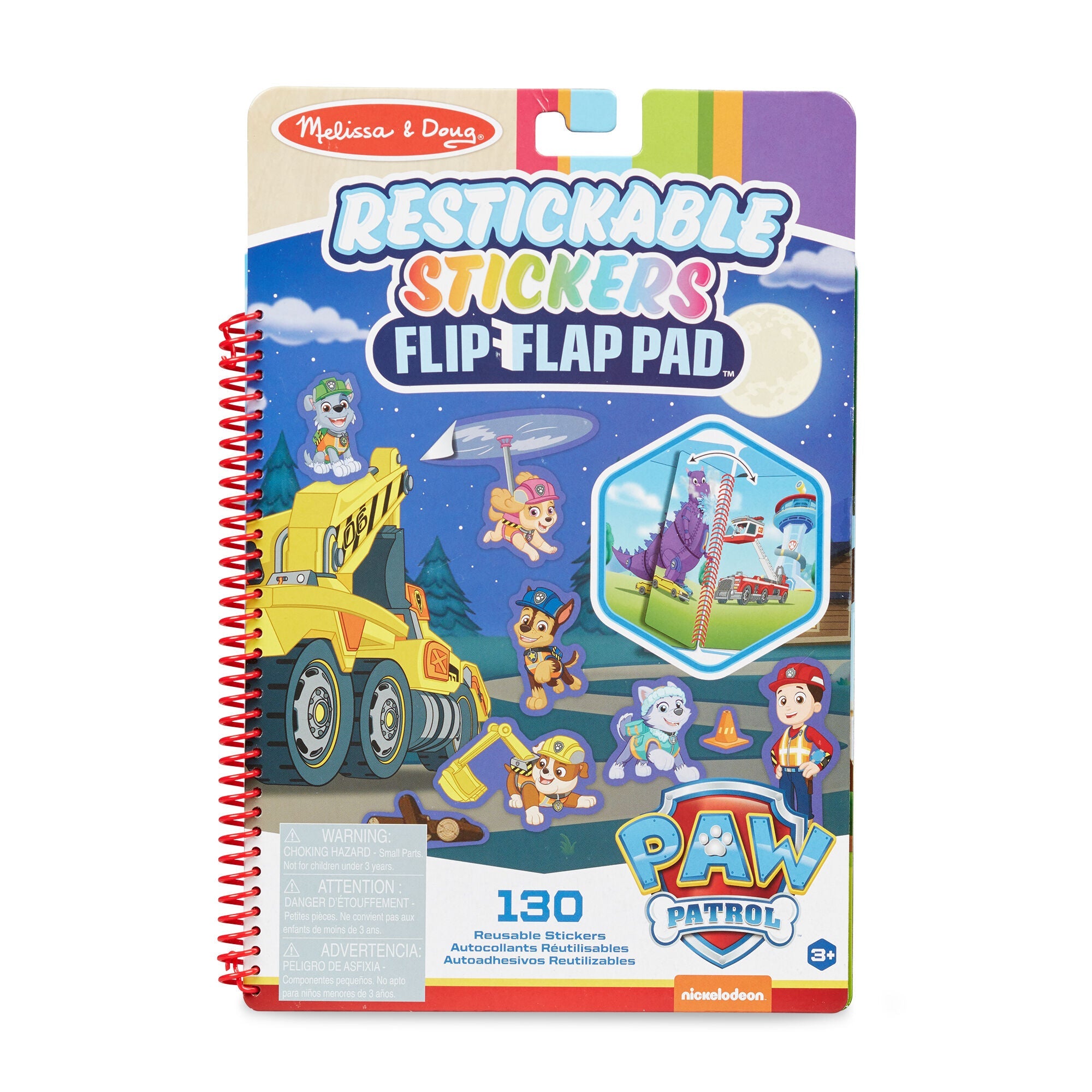 Melissa & Doug PAW Patrol Restickable Stickers Flip-Flap Pad - Ultimate Rescue