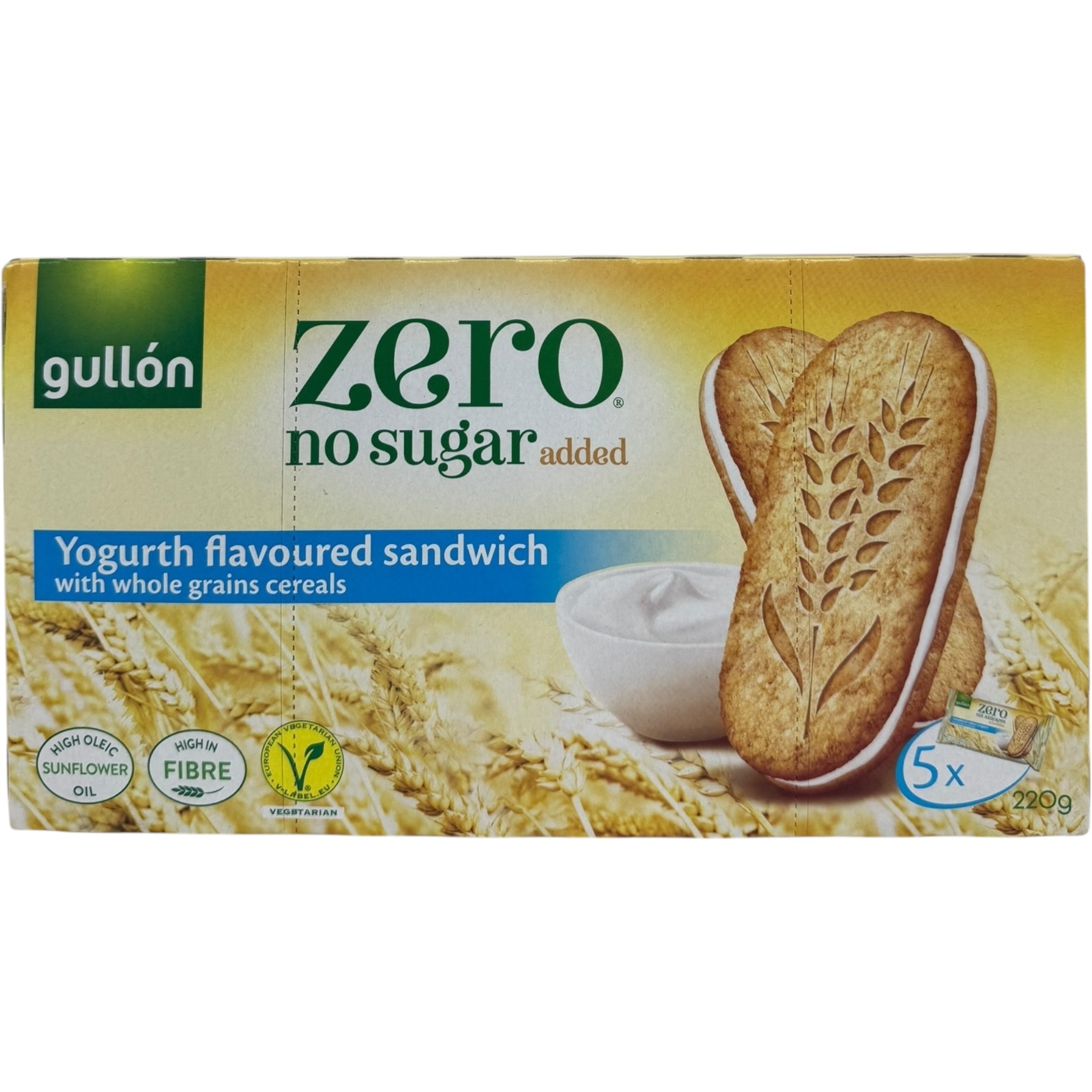 Gullon Whole Grain Flour Sandwiches - No Added Sugar Snacks, Healthy Snack Option