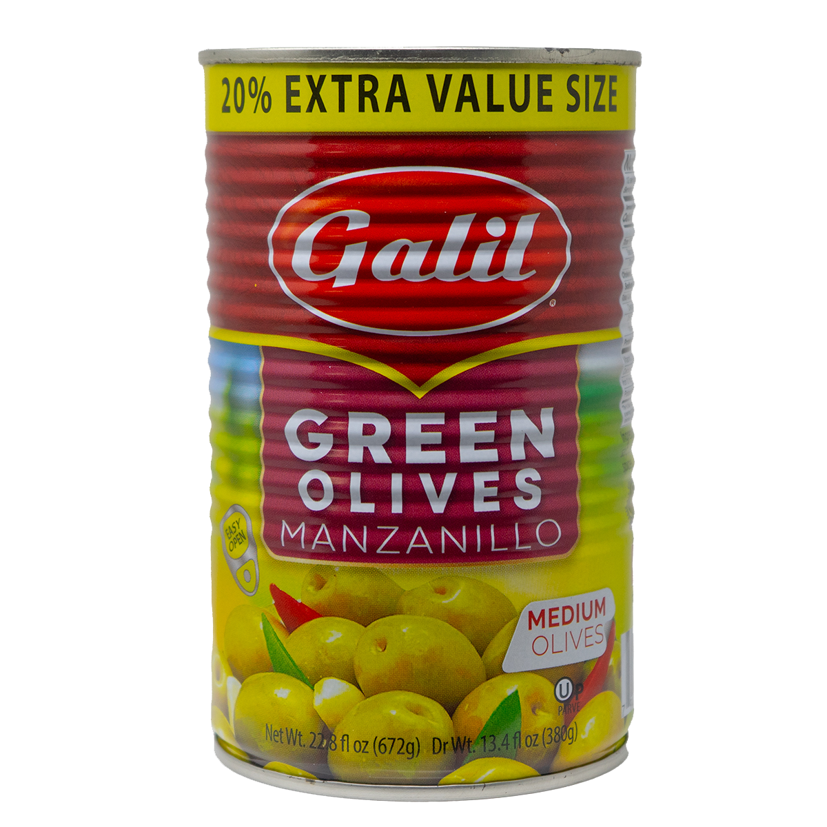 Green Olives | Manzanillo | 15-17 | 23 oz | Galil
