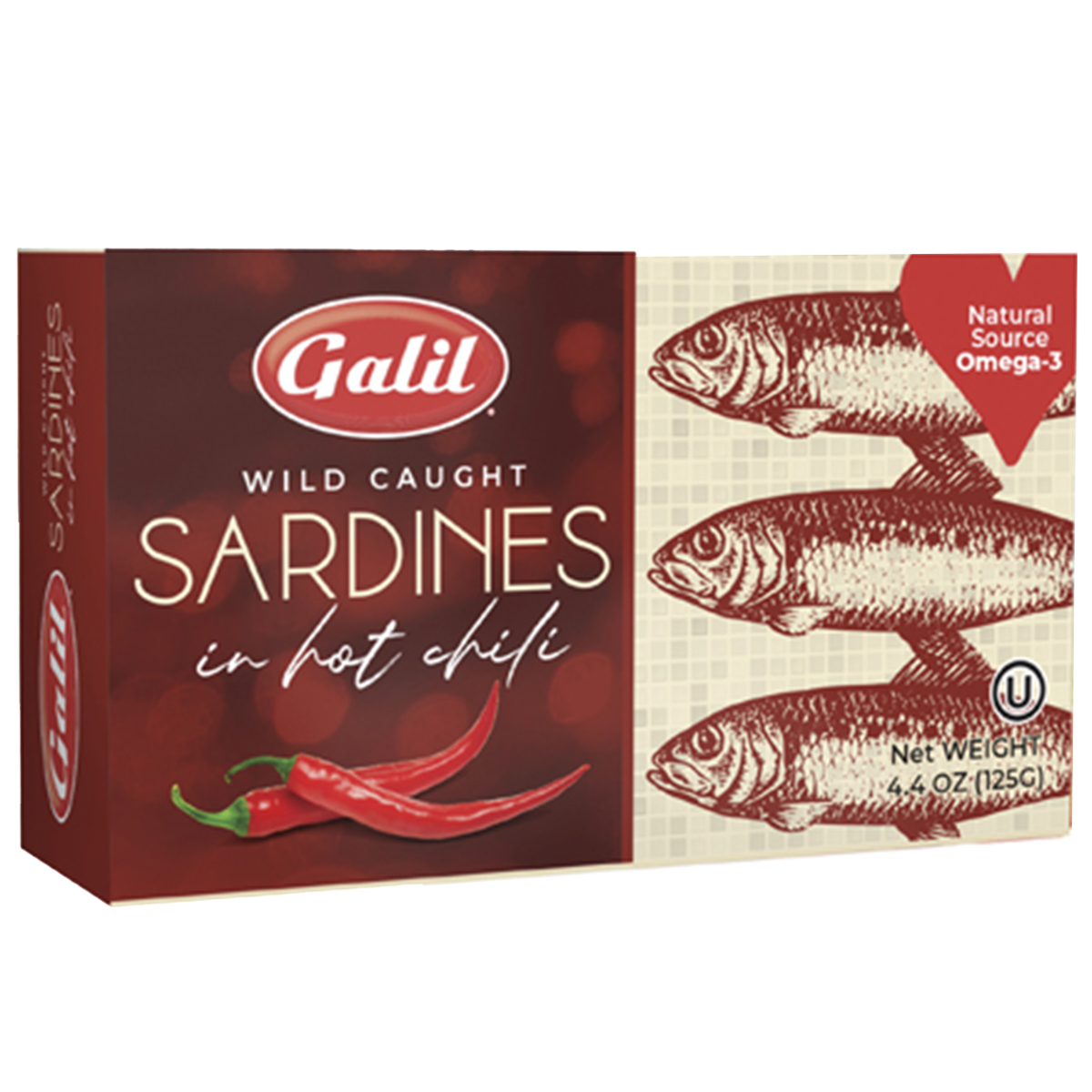 Sardines | In Hot Chili Sauce | 4.4 oz | Galil