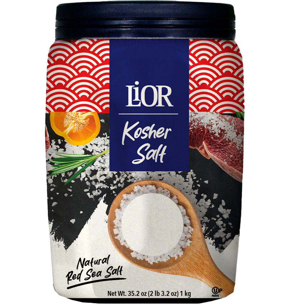 Kosher Salt, Coarse Sea Salt | Chefs Jar | 35.2 oz (2.2 lbs) | LiOR
