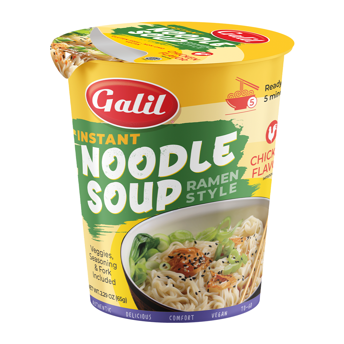 Galil Instant Cup Soup | Chicken | Gluten Free Rice Ramen
