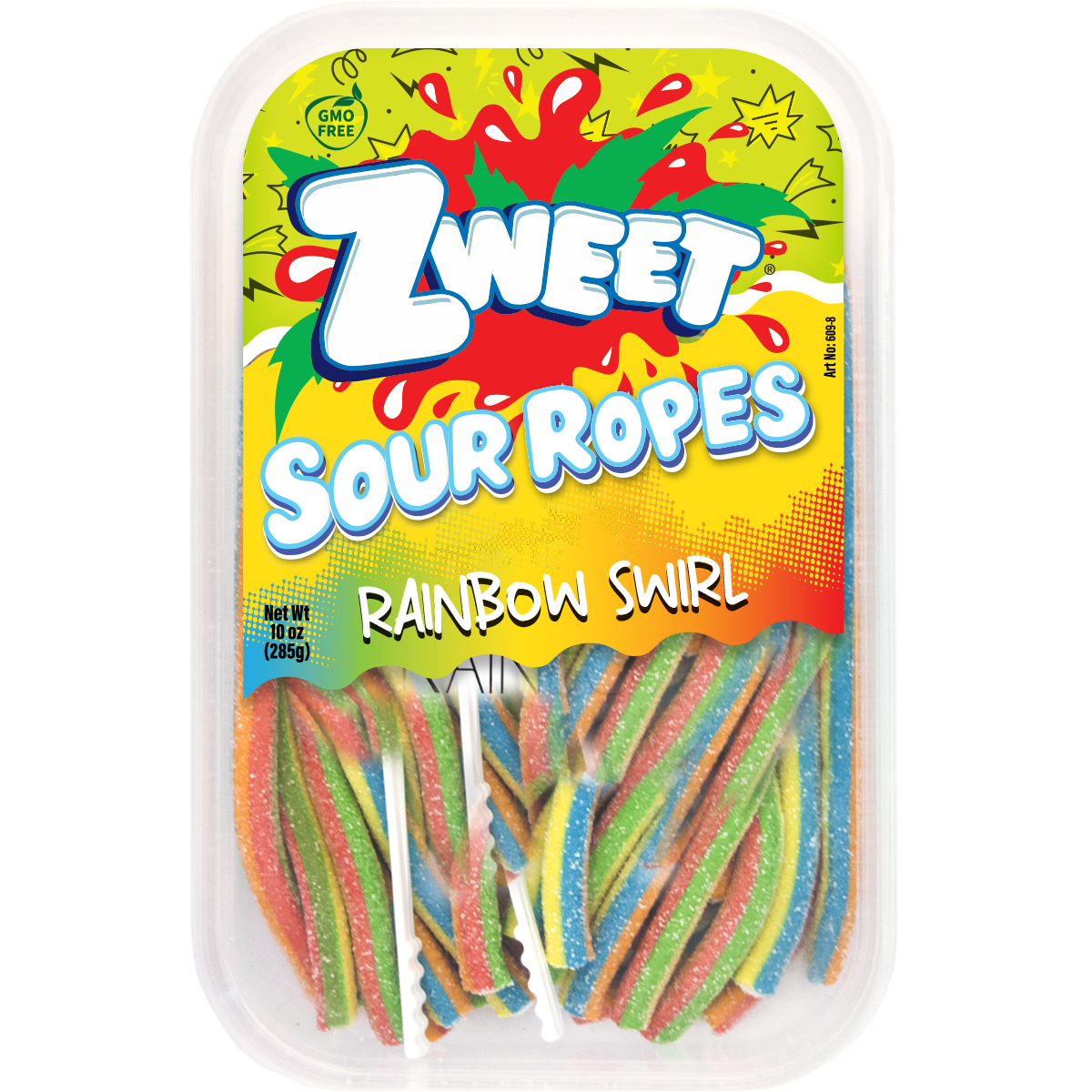 Sour Rainbow Swirl Ropes | Zweet  | 10 oz
