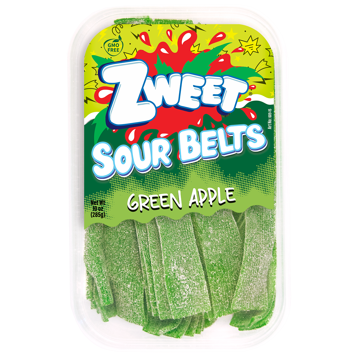 Sour Green Apple Belts | Zweet | 10 oz